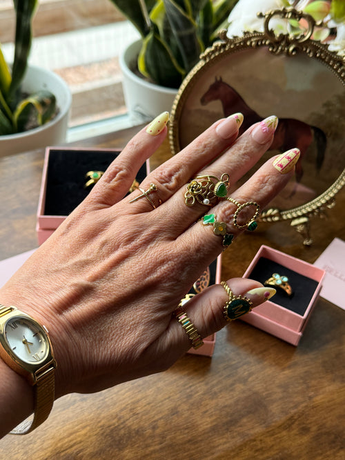 🌷 Blush Tulip Garden Luxury Press-On Nails | Medium Short Almond
